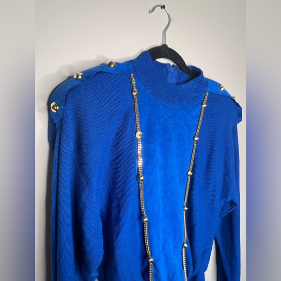 RARE VINTAGE 80s Ciao Ltd Made in Hong Kong Wool blend Dress Women's Size 8 - Picture 3 of 12